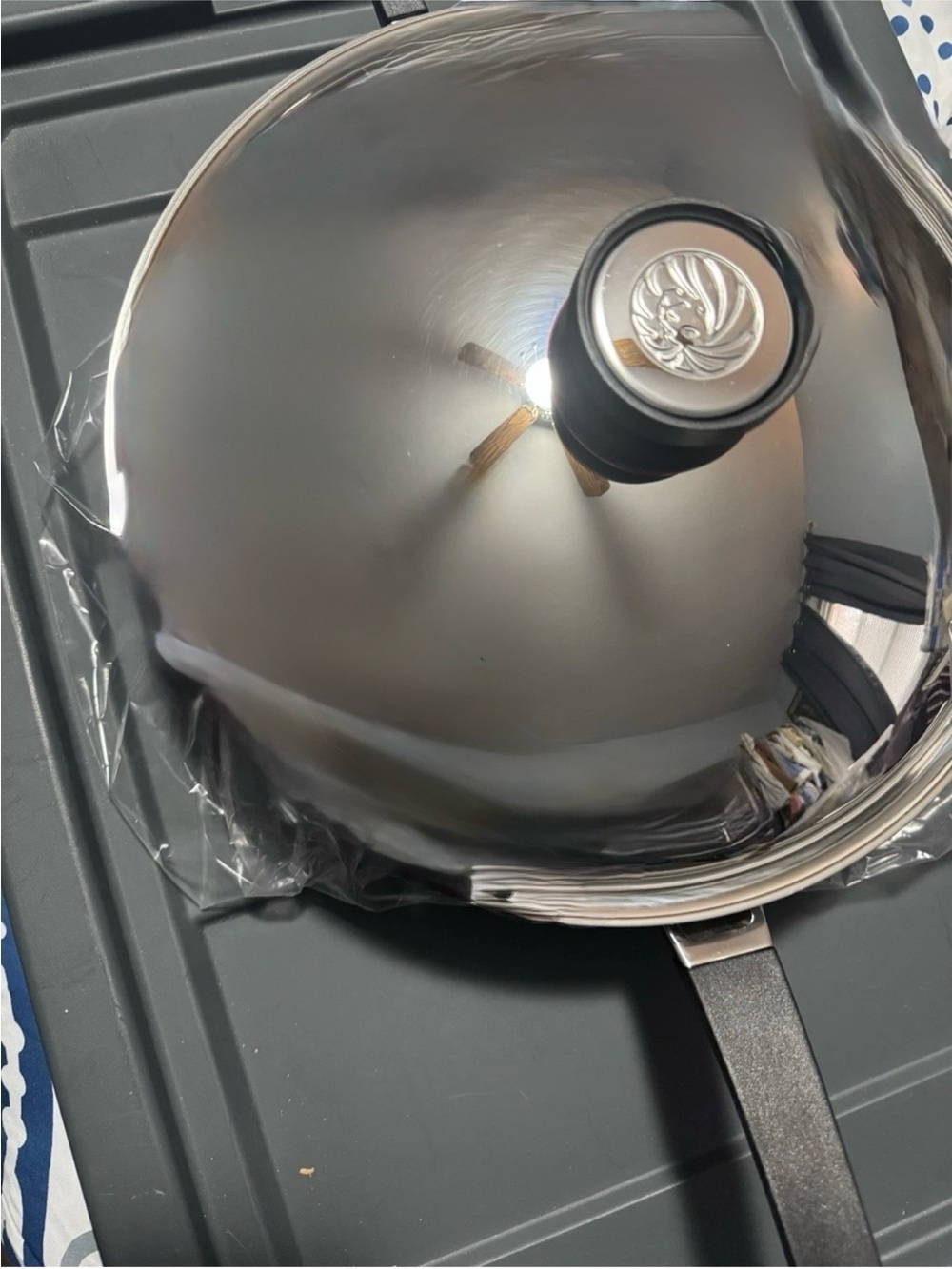 Royal prestige wok Stainless Steel Silver Mirror Finish with cover